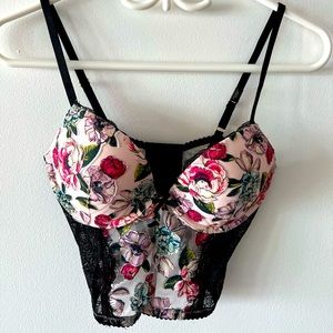 Victoria Secret Floral Push up Bustier
